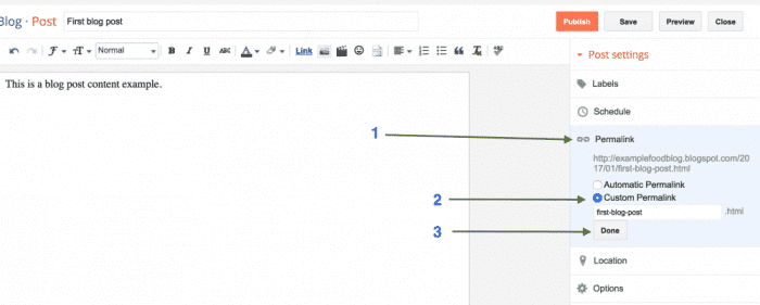 blog post options