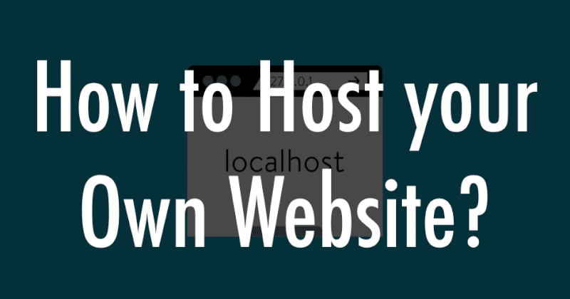 Hosting your own site at home